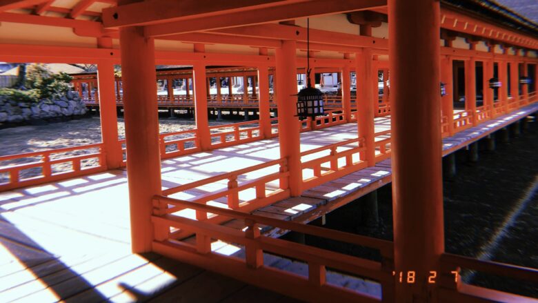 厳島神社の廊下
